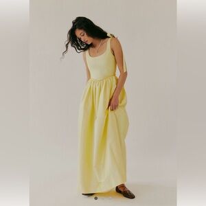 Louise New York Maria Corset Maxi Dress NWT Yellow Small